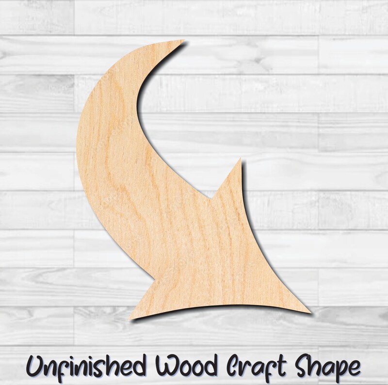 Arrow 20 Unfinished Wood Shape Blank Laser Engraved Cutout Woodcraft Craft Supply ARR-020